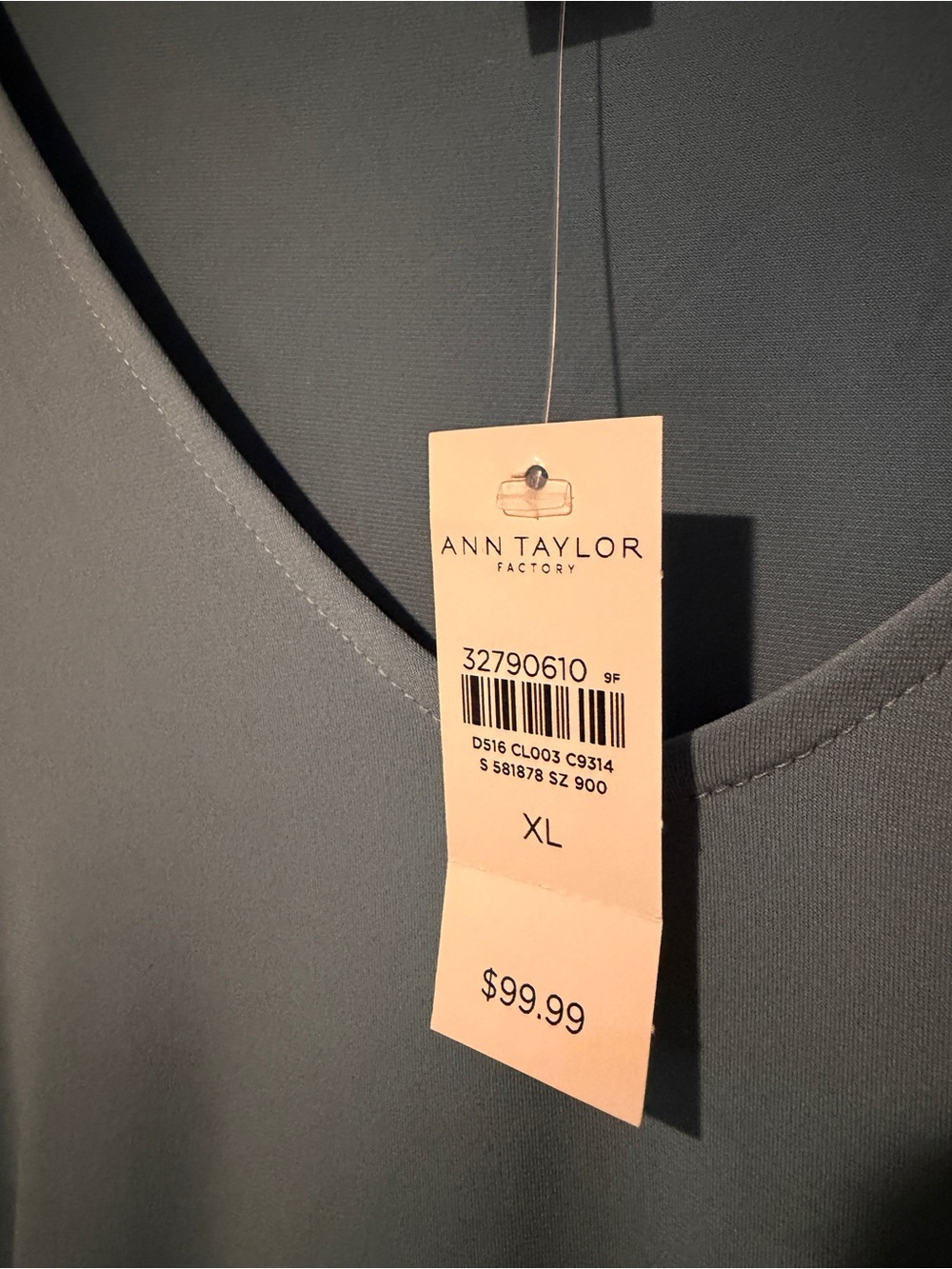 Anne Taylor Light Blue V-Neck Midi Dress - Picture 3 of 3